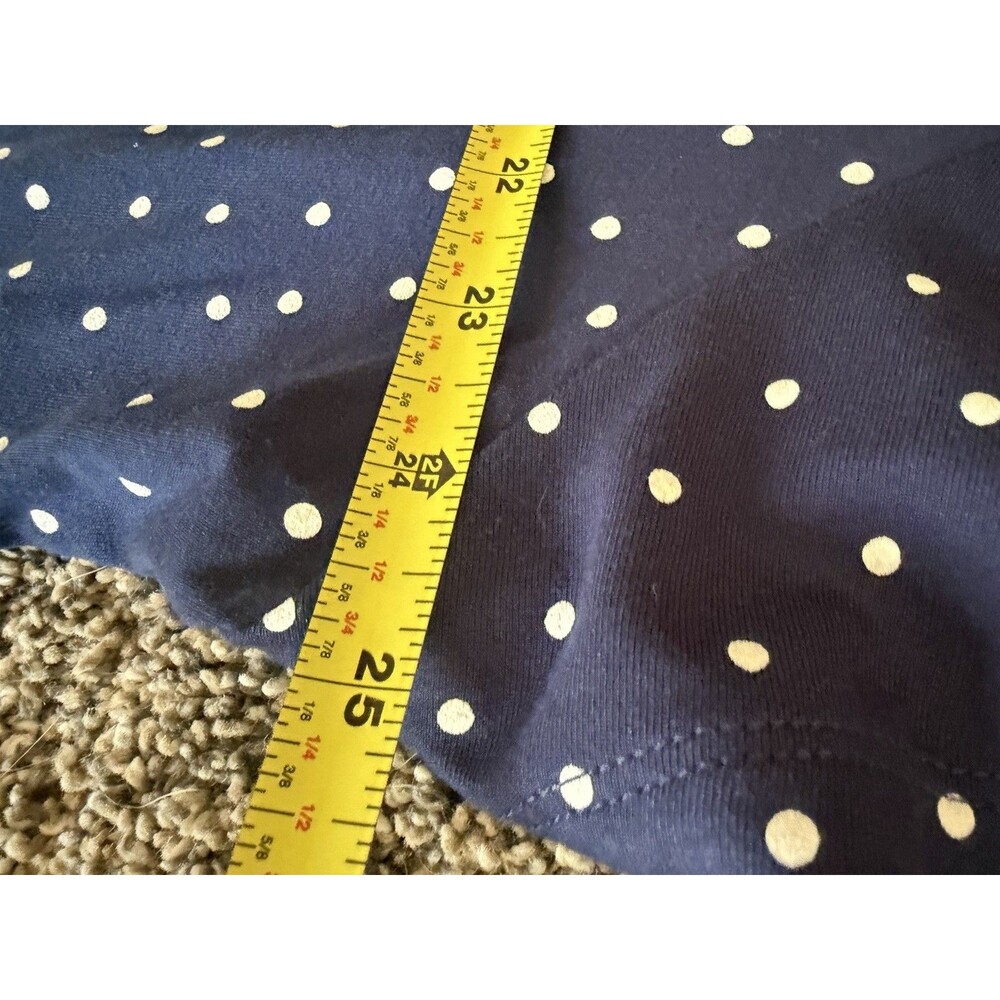 St. John’s Bay Polka Dot T Shirt Dress V Neck Navy Plus 3X - Picture 10 of 11